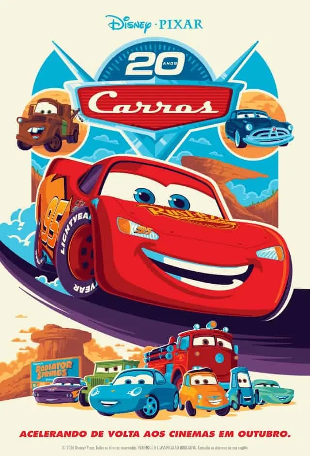 Pôster do filme Carros (20º Aniversário)